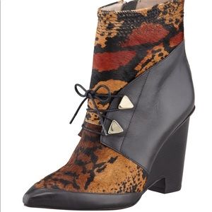 Derek Lam 10 Crosby Yola Calf Hair Wedge Boots